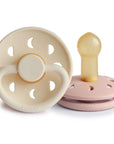 FRIGG Moon Natural Rubber Pacifier 2-Pack