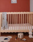 babyletto x Mushie Swell 4-in-1 Convertible Crib with Toddler Bed Conversion Kit