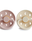 FRIGG Moon Natural Rubber Pacifier 2-Pack