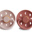 FRIGG Moon Natural Rubber Pacifier 2-Pack