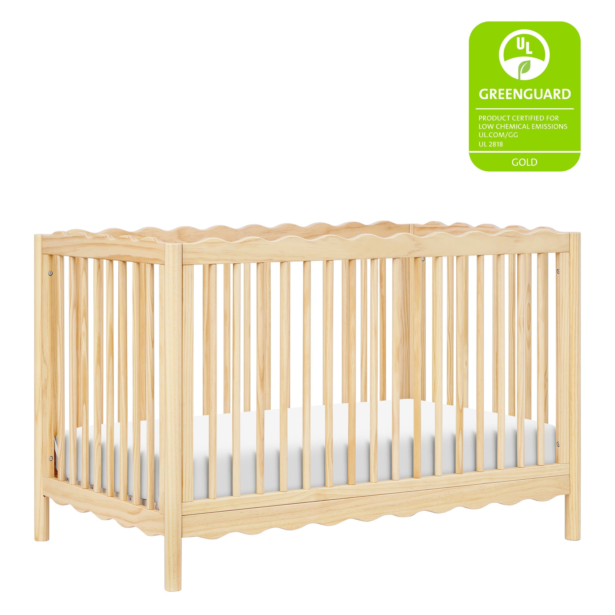 babyletto x Mushie Swell 4-in-1 Convertible Crib with Toddler Bed Conversion Kit