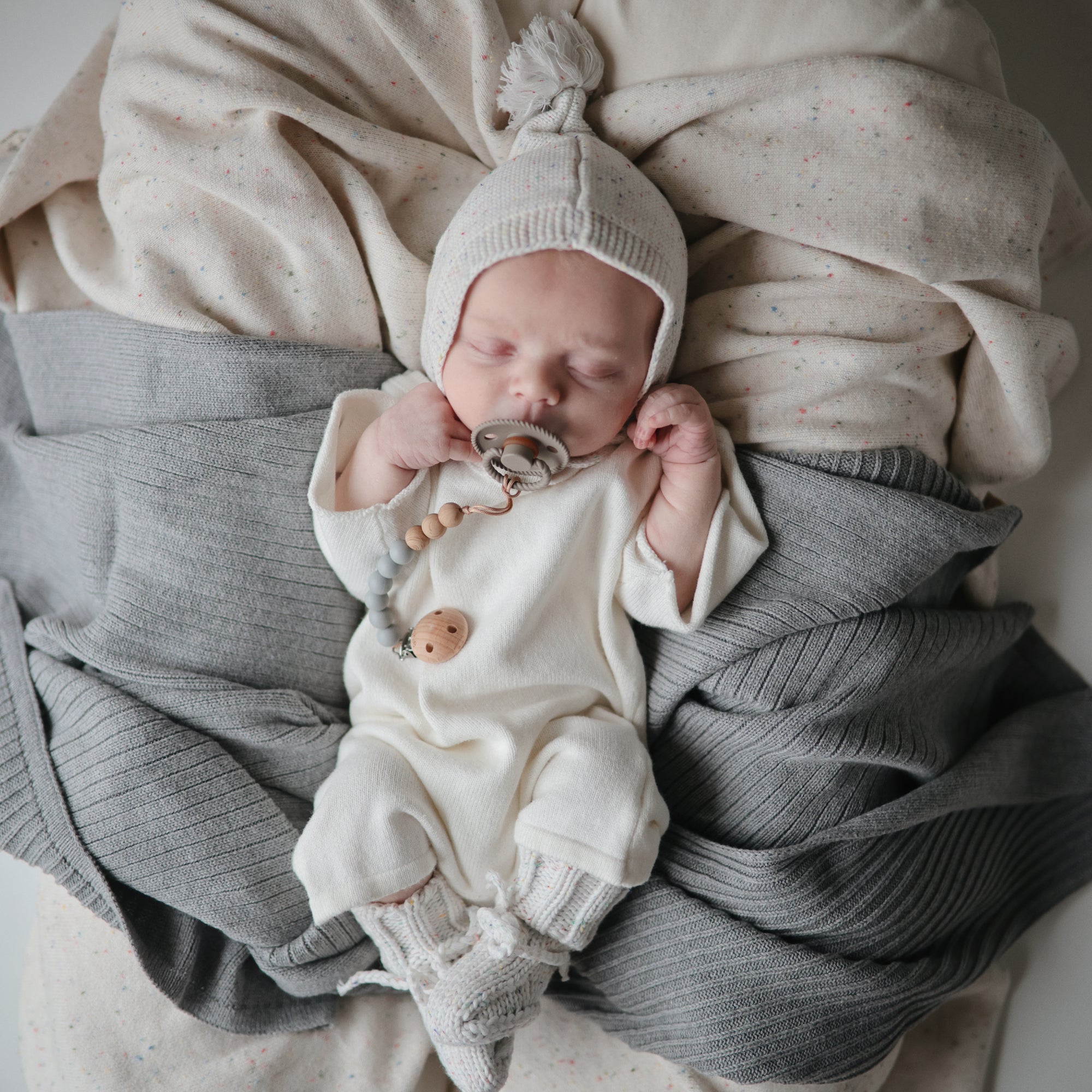 Ribbed Knotted Baby Gown