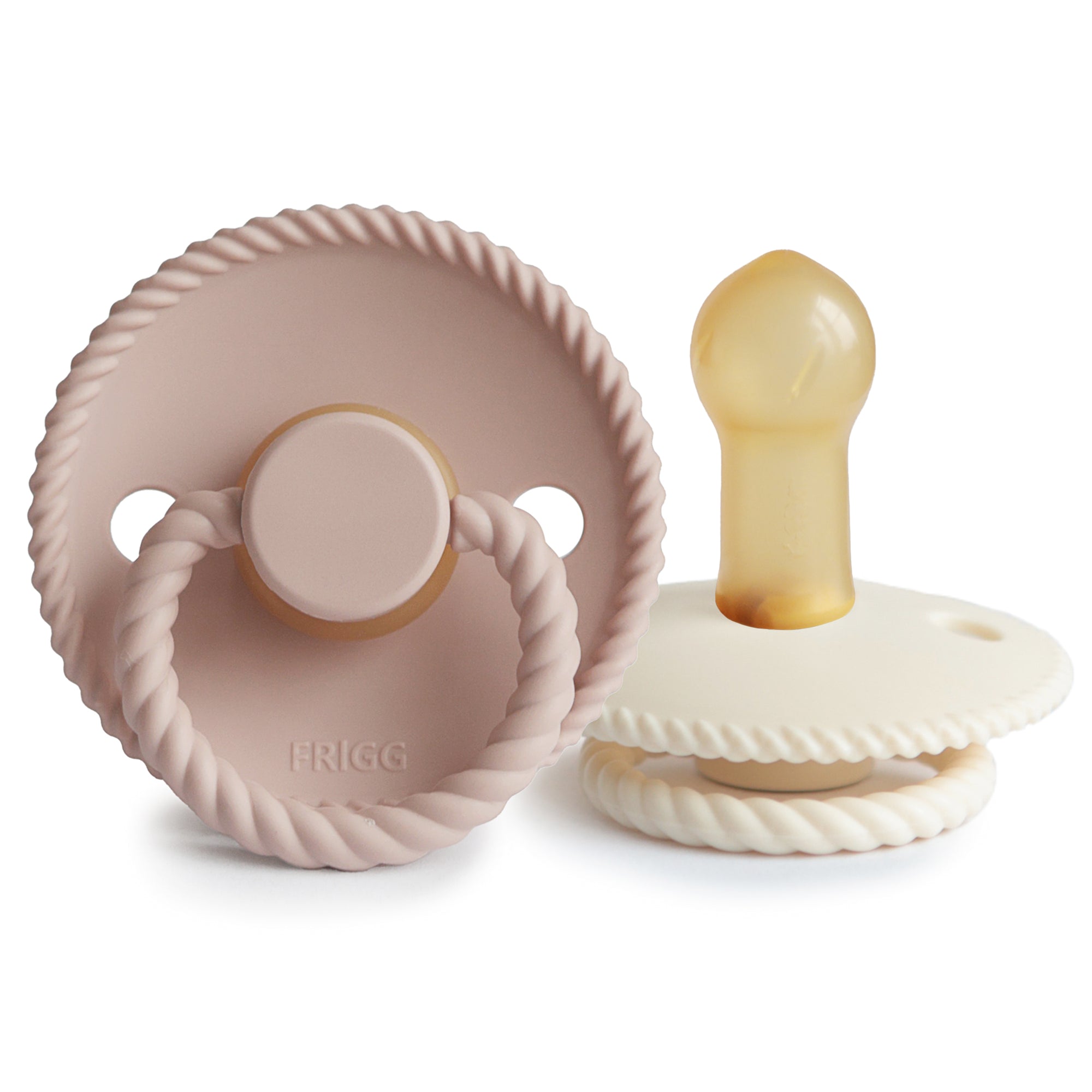 FRIGG Rope Natural Rubber Pacifier 2-Pack