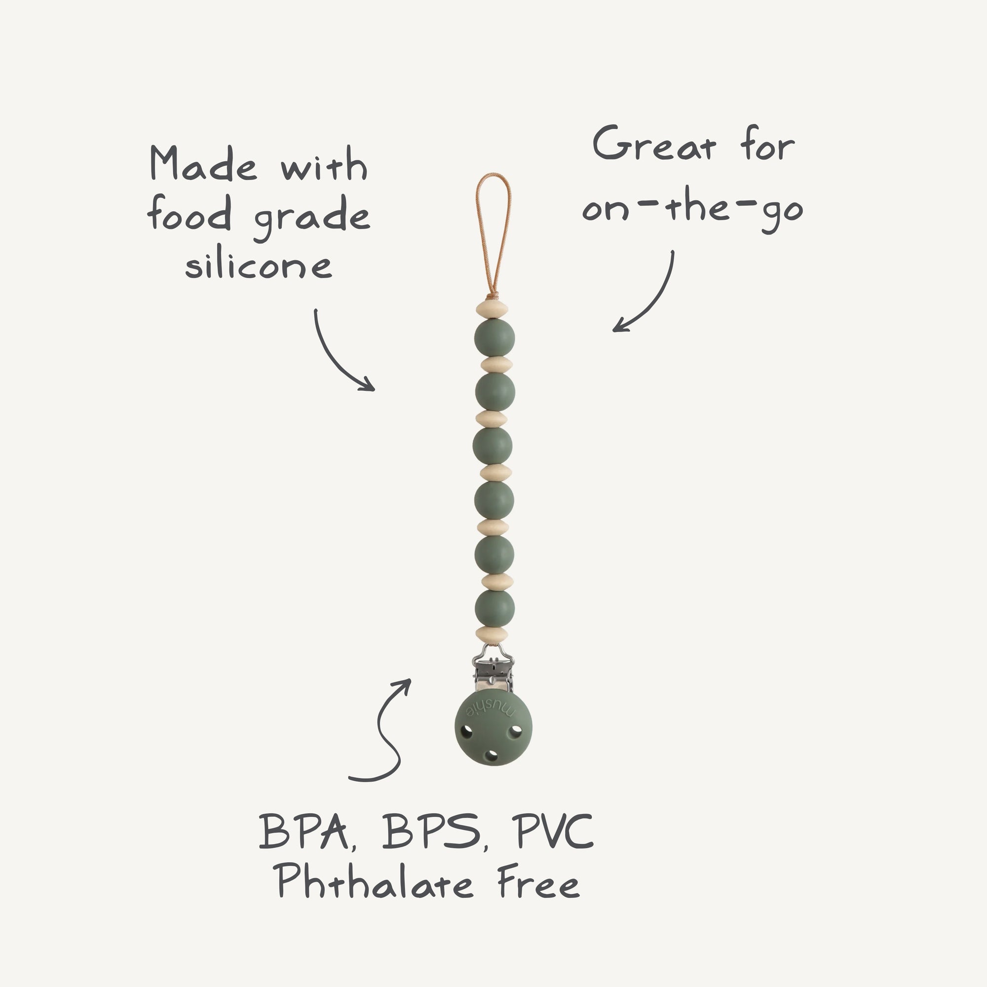 Silicone Pacifier Clip | Luna