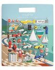 Reusable Race Cars Sticker Set