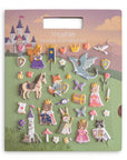 Mushie Reusable Sticker set featuring animal characters in medieval royal attire and fantasy motifs.