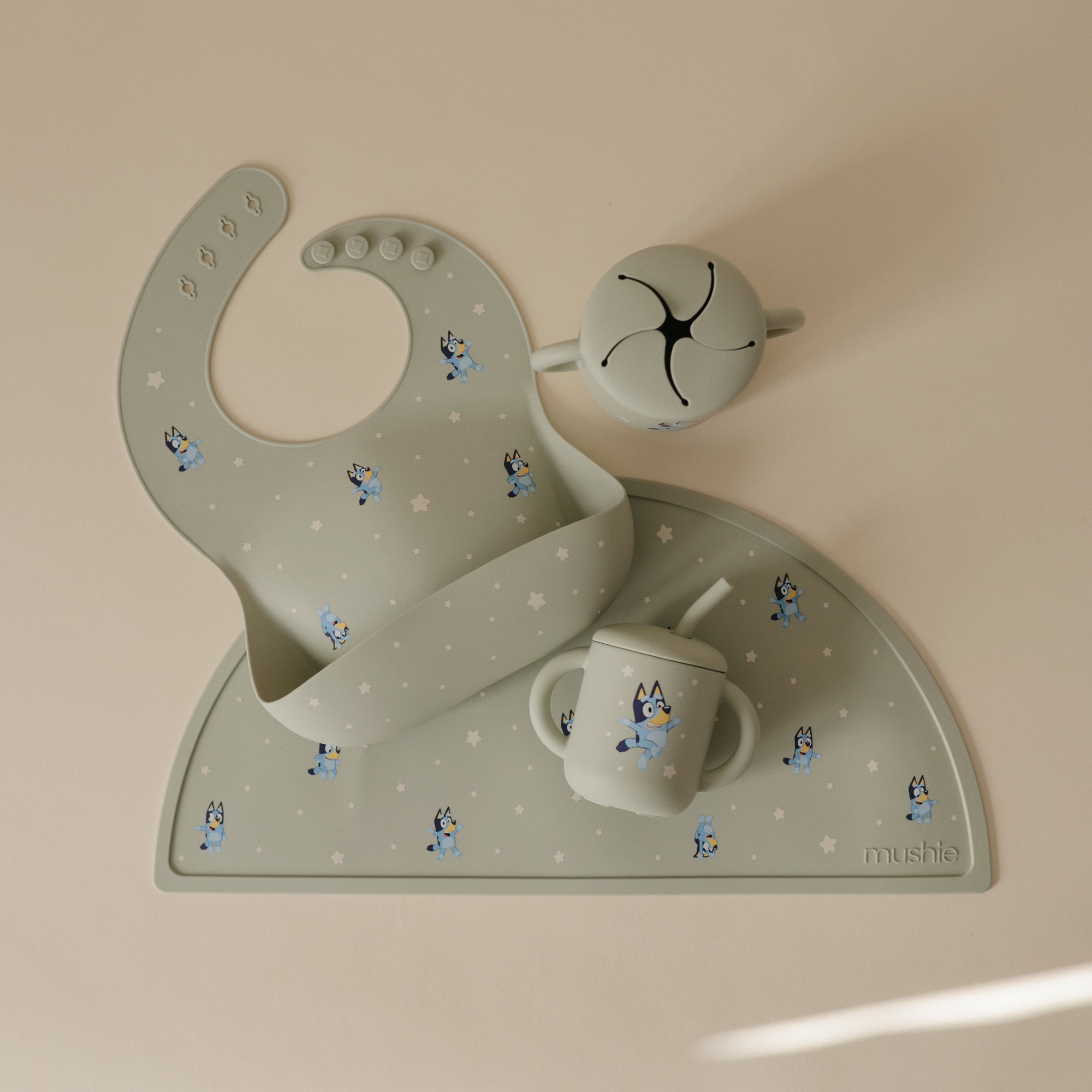 Bluey x Mushie Silicone Baby Bib