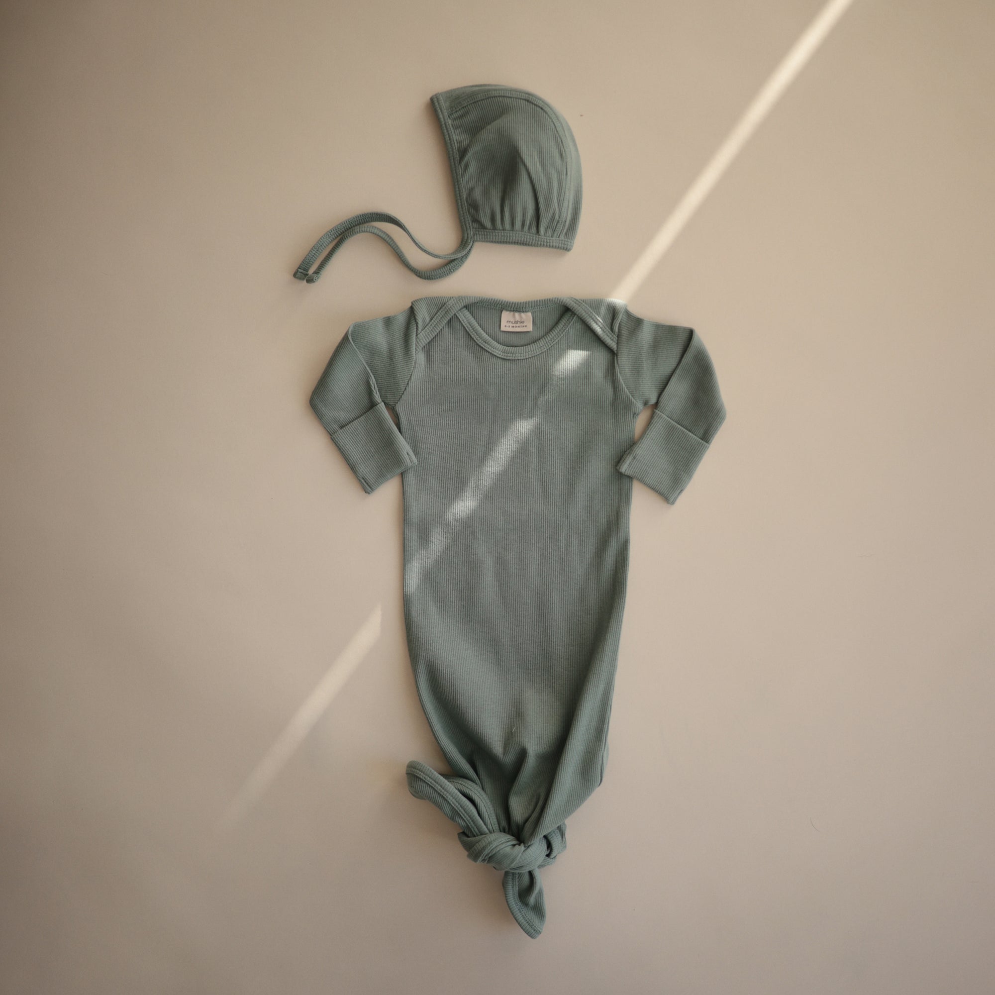 Ribbed Knotted Baby Gown