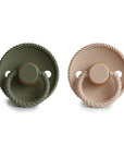 FRIGG Rope Natural Rubber Pacifier 2-Pack