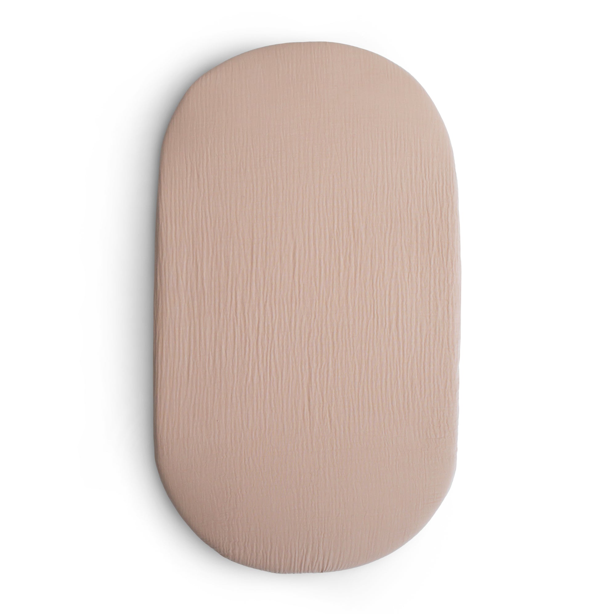 Blush Bassinet Crib Sheet on a Bassinet Mattress